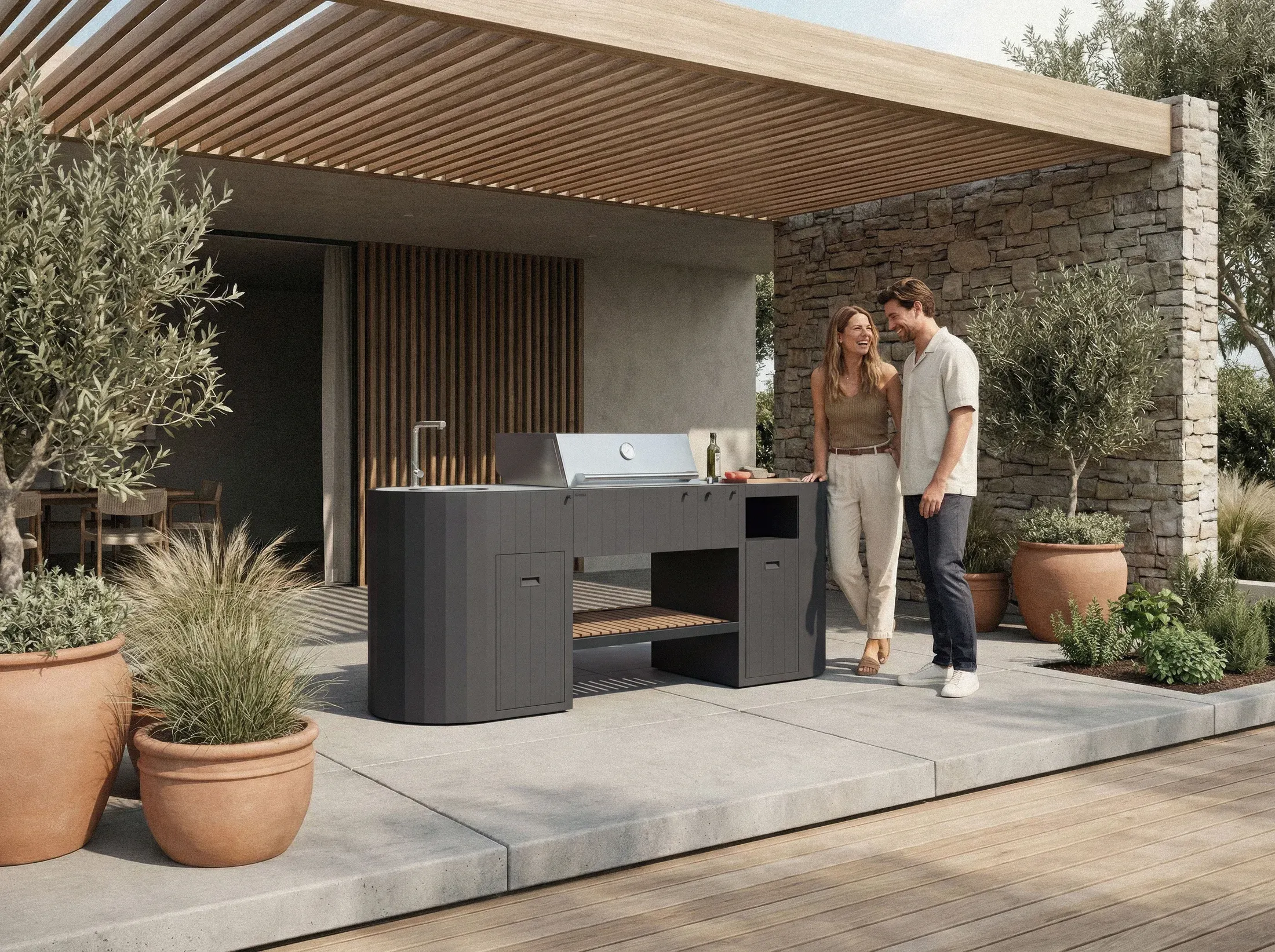 OVO GL outdoor kitchen arrangement